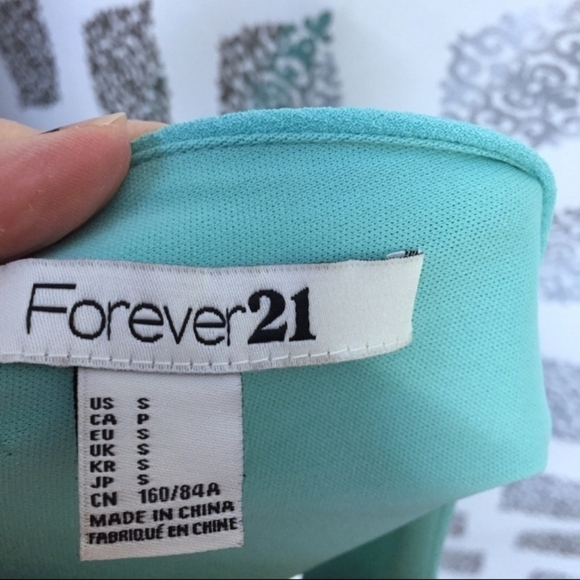 Forever 21 Teal Cut-Out Back Sheath Dress - Picture 7 of 7